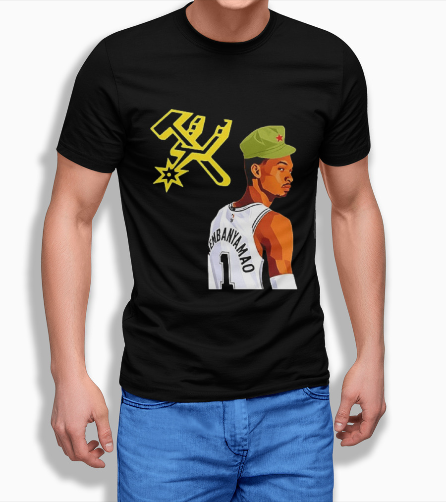 Victor Wembanyama Wemby Mao Communist Red Star Basketball Player Jersey T-Shirt