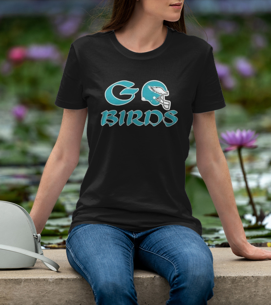 Go Birds Philadelphia Eagles Helmet Football Fan Spirit T-Shirt