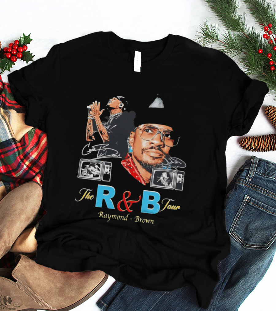 The R&B Tour Chris Brown Usher Raymond Vintage Style Concert T-Shirt
