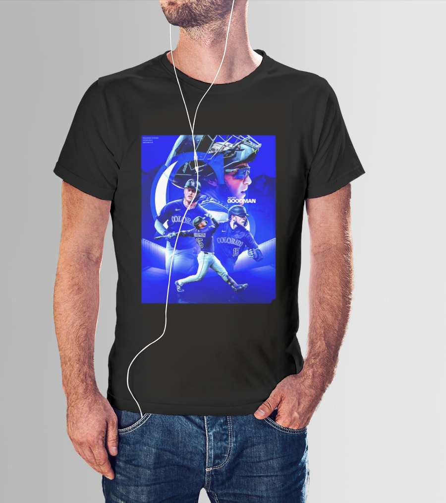 Colorado Rockies Hunter Goodman Catcher Number 15 T-Shirt
