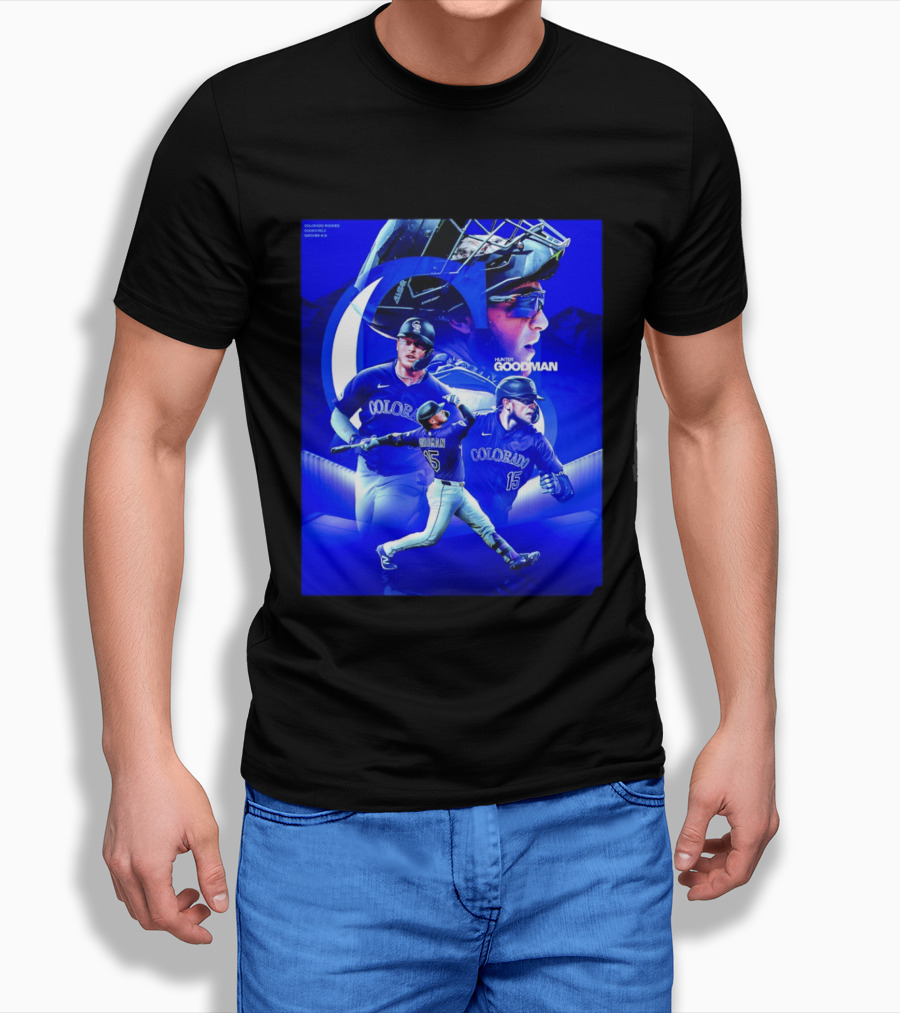 Colorado Rockies Hunter Goodman Catcher Number 15 T-Shirt