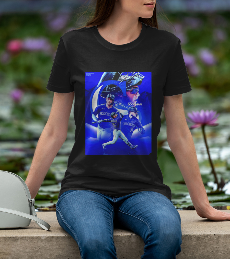 Colorado Rockies Hunter Goodman Catcher Number 15 T-Shirt