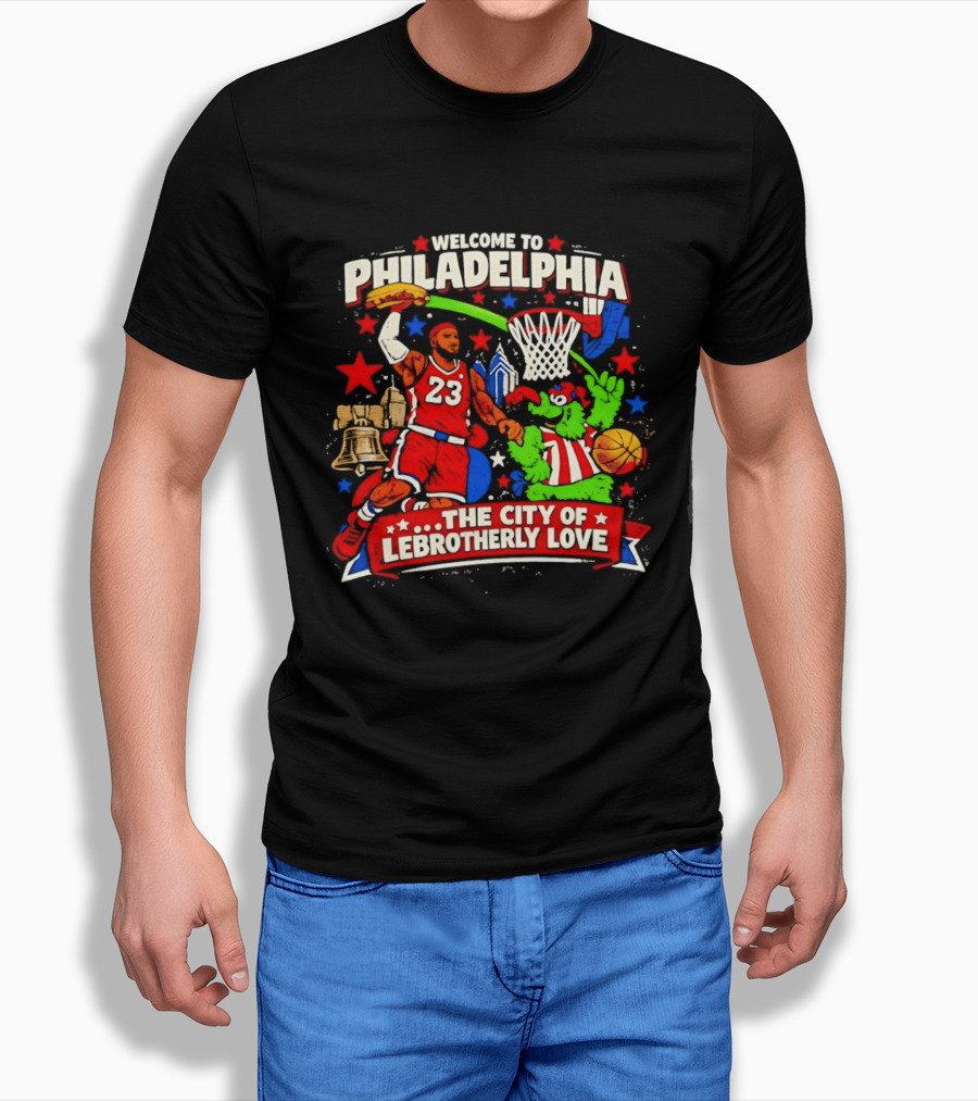 Welcome To Philadelphia The City Of LeBrotherly Love Basketball Stars 23 T-Shirt