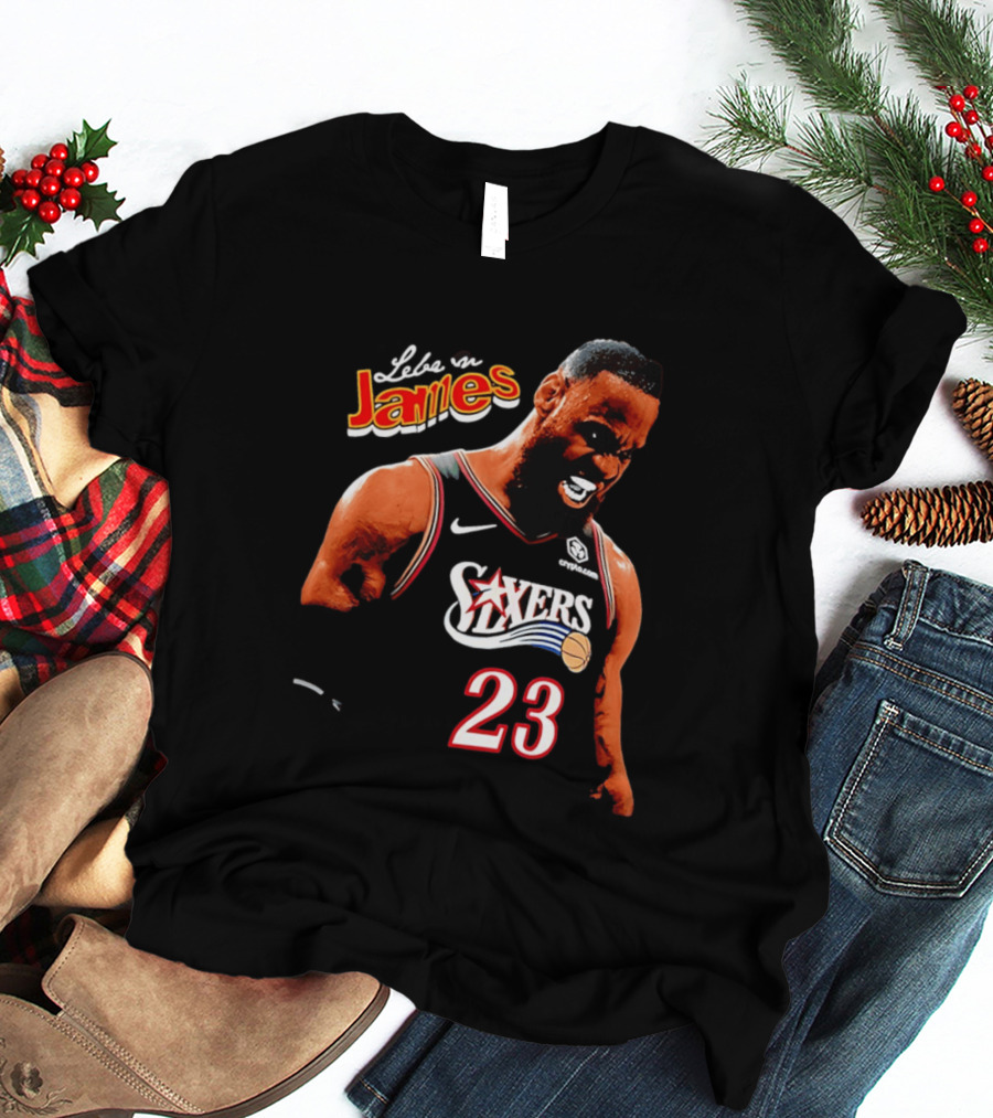 Lebron James Philadelphia 76ers Nike 23 Bootleg Mashup T-Shirt