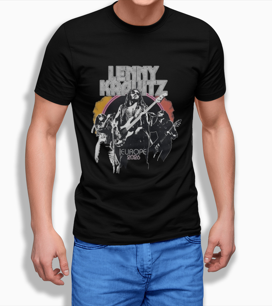 Lenny Kravitz 2026 Tour Europe Retro Rock T-Shirt