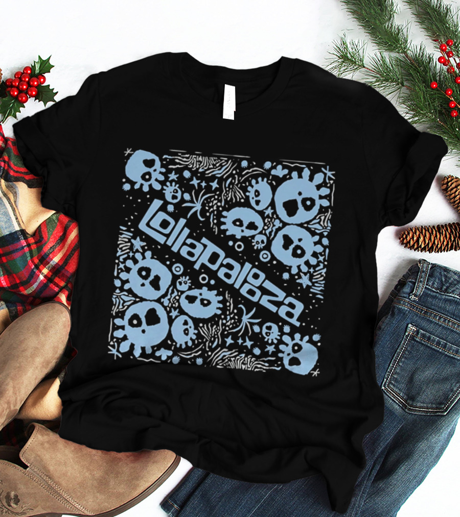 Lollapalooza Blue Skulls Festival T-Shirt