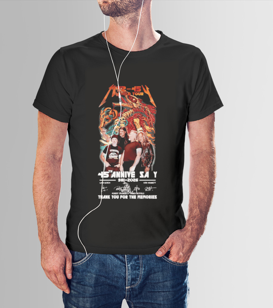 M72 45 World Tour 45th Anniversary 1981 2026 Thank You For The Memories T-Shirt