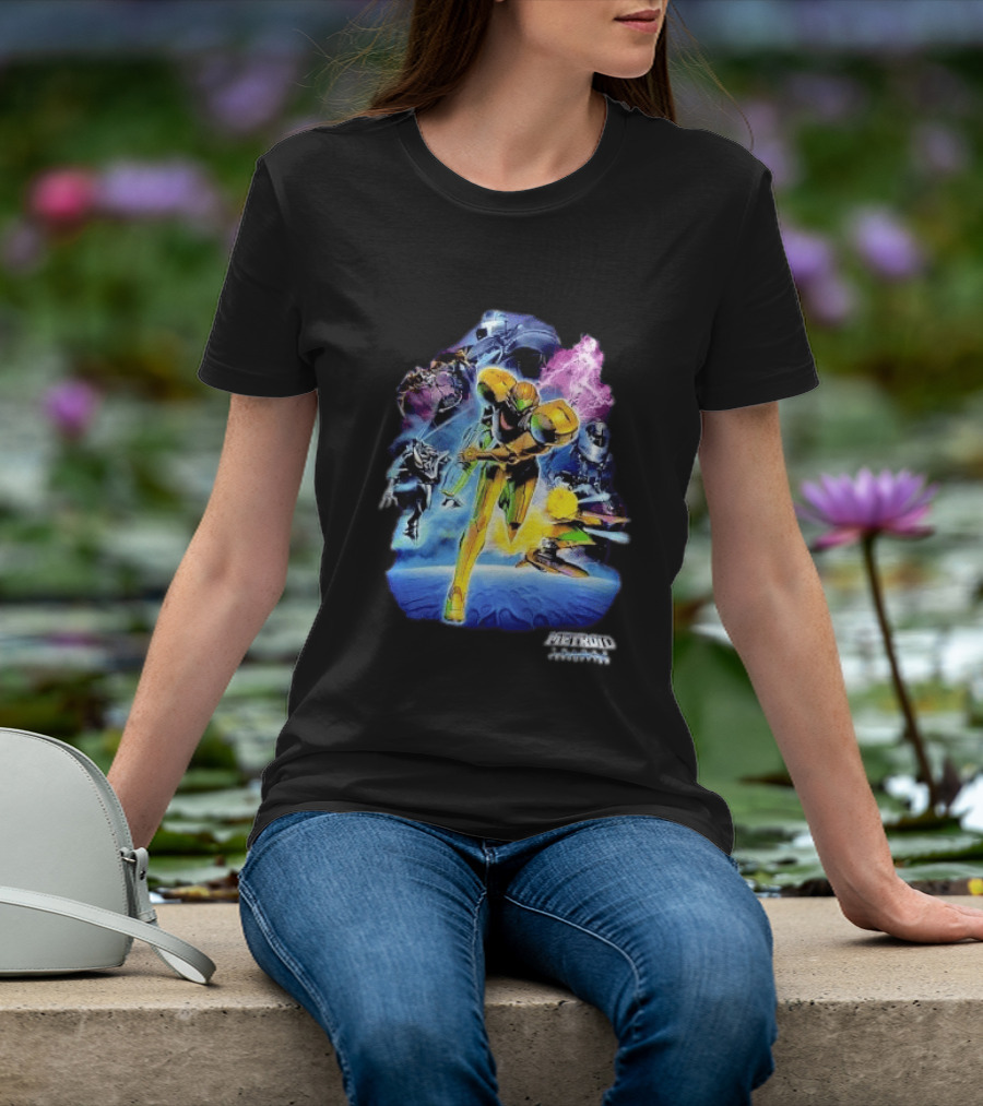 Metroid Prime 3 Corruption Samus Aran Action Scene T-Shirt