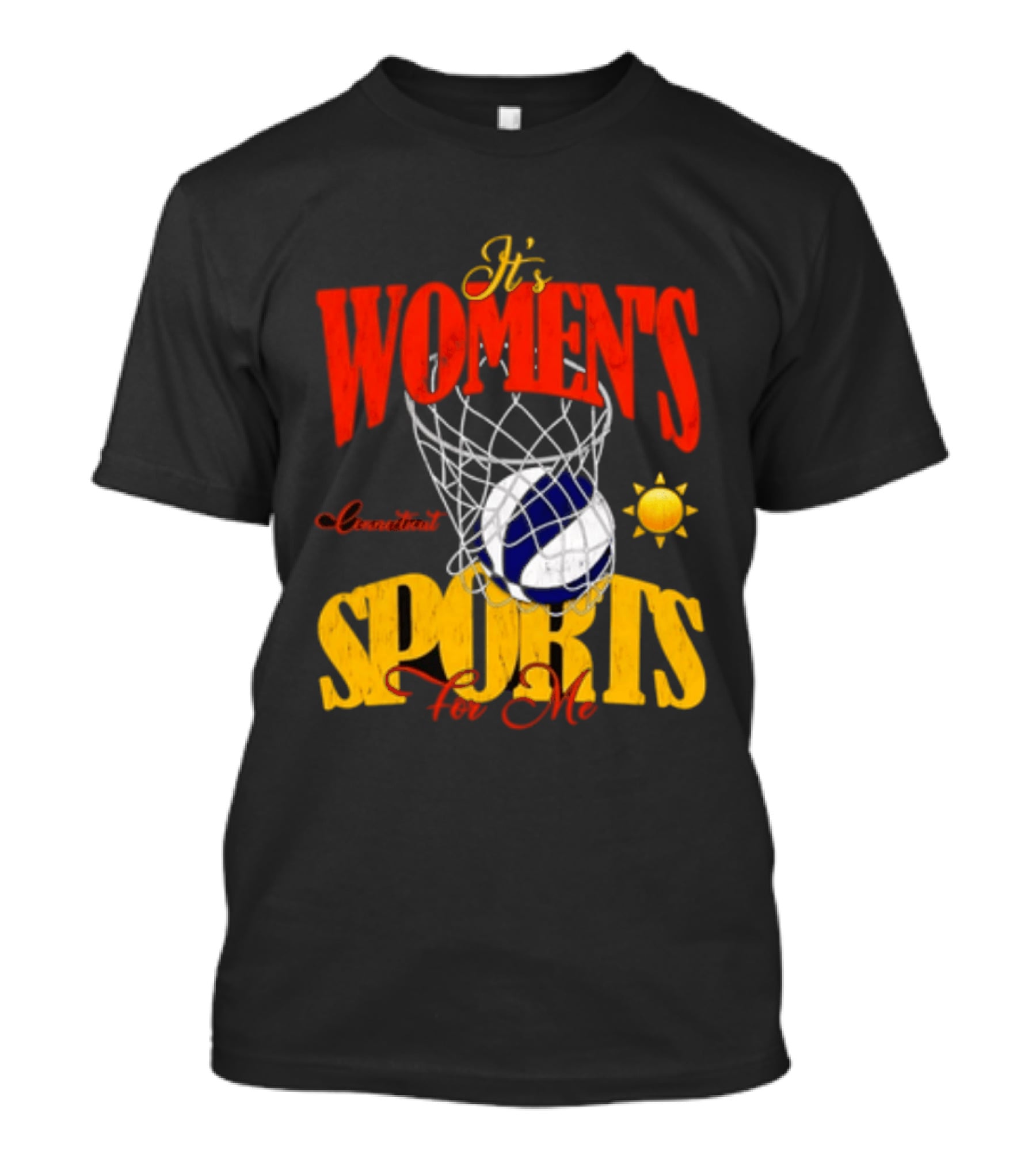 It's Women's Connecticut Sports For Me Basketball Sun And Net T-Shirt