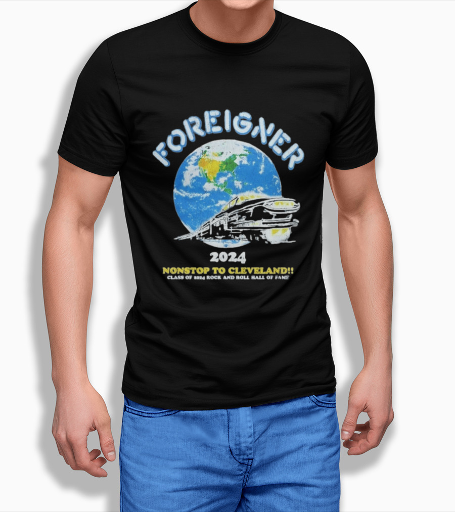 Foreigner 2024 Nonstop To Cleveland Class Of 2024 Rock And Roll Hall Of Fame T-Shirt