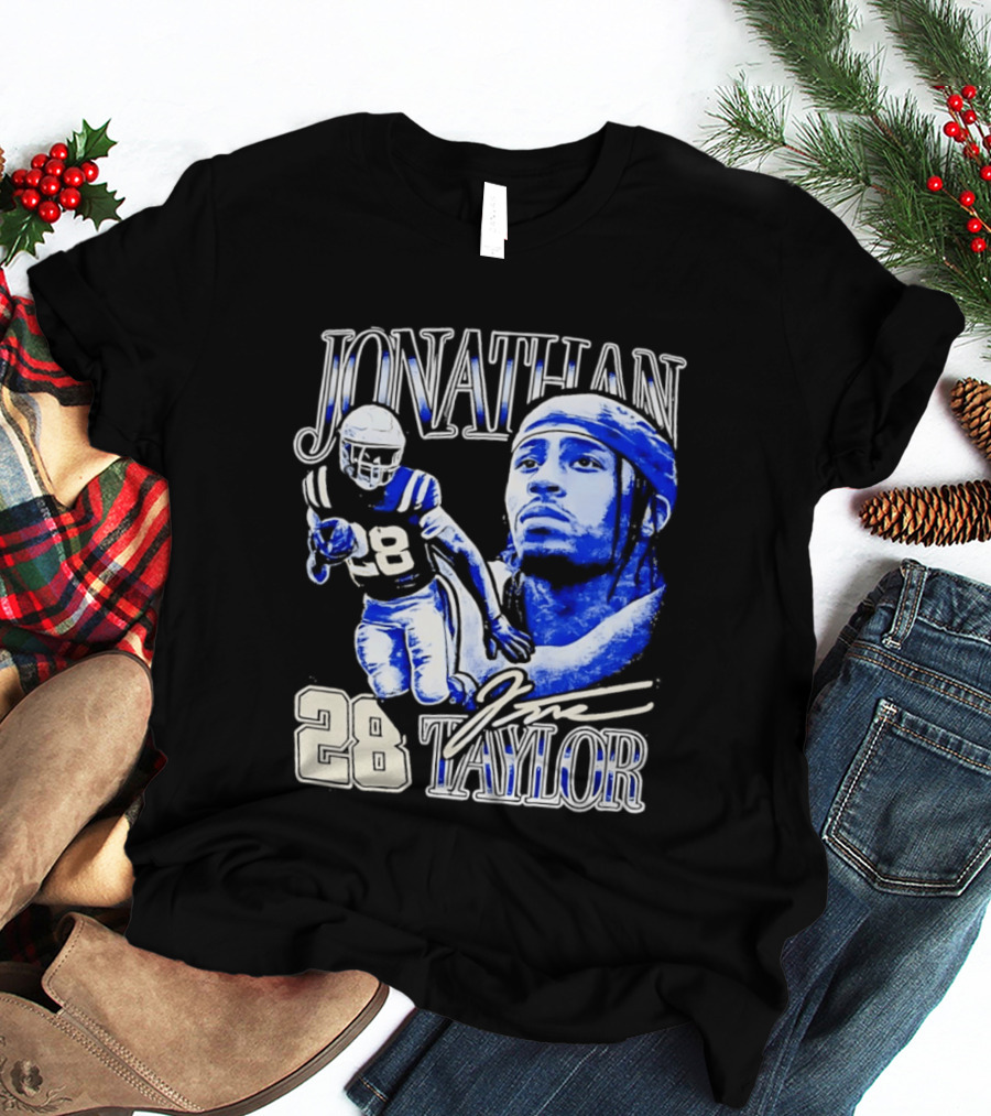 Jonathan Taylor 28 Indianapolis Colts Football NFL Bootleg T-Shirt