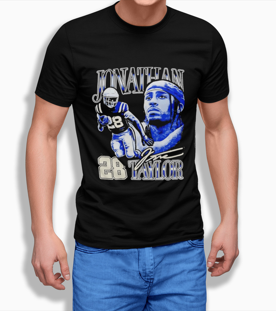 Jonathan Taylor 28 Indianapolis Colts Football NFL Bootleg T-Shirt