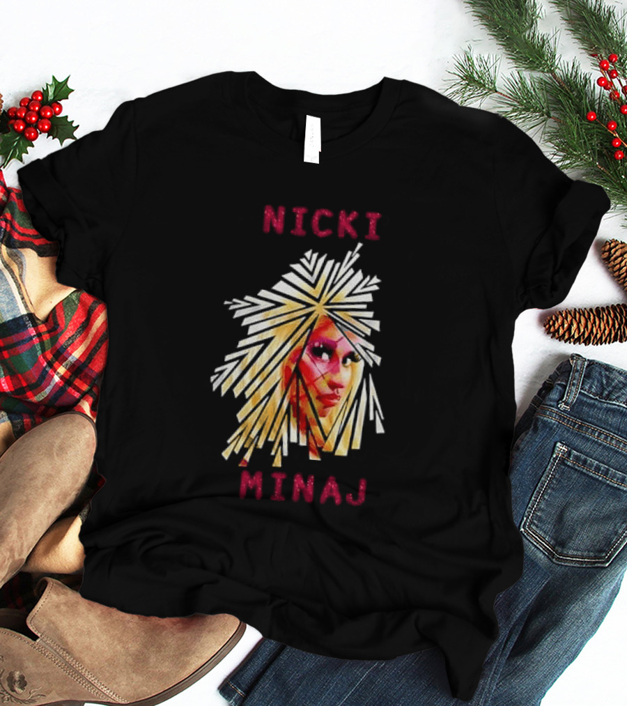 Nicki Minaj Stylized Face Art Fan T-Shirt