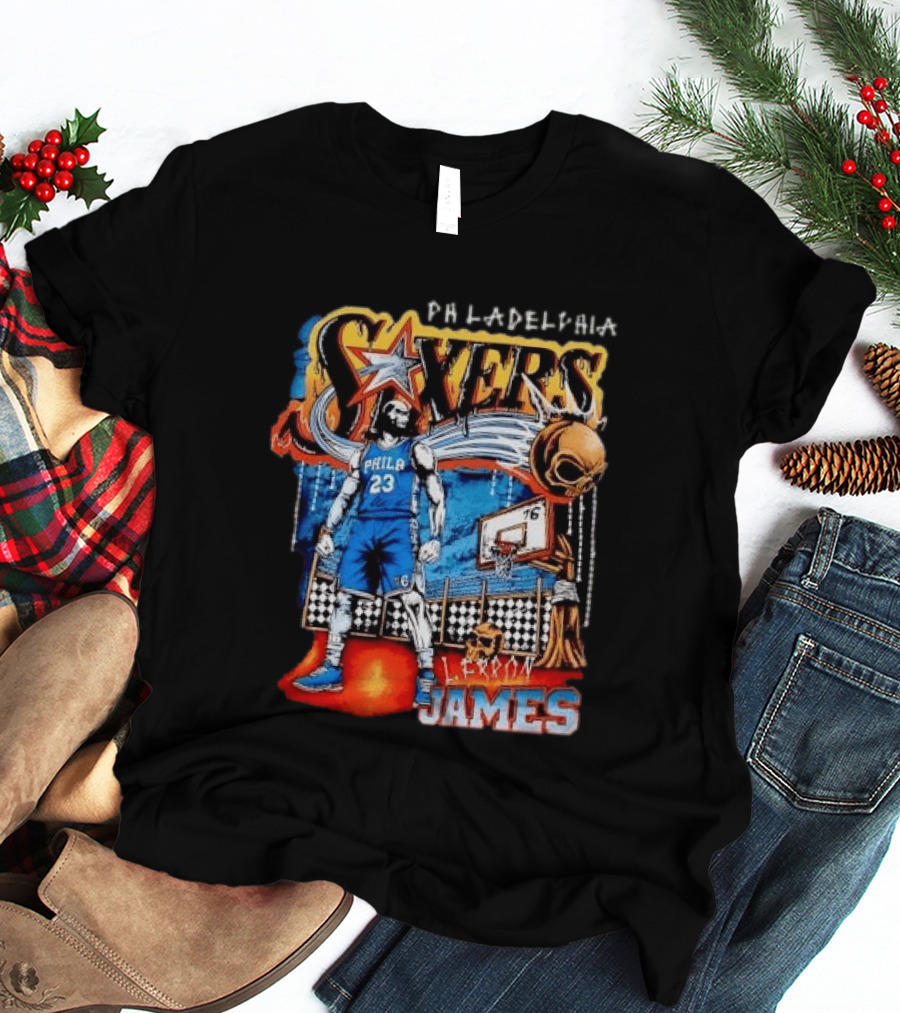 Philadelphia Sixers Basketball L. Ferron James 23 T-Shirt