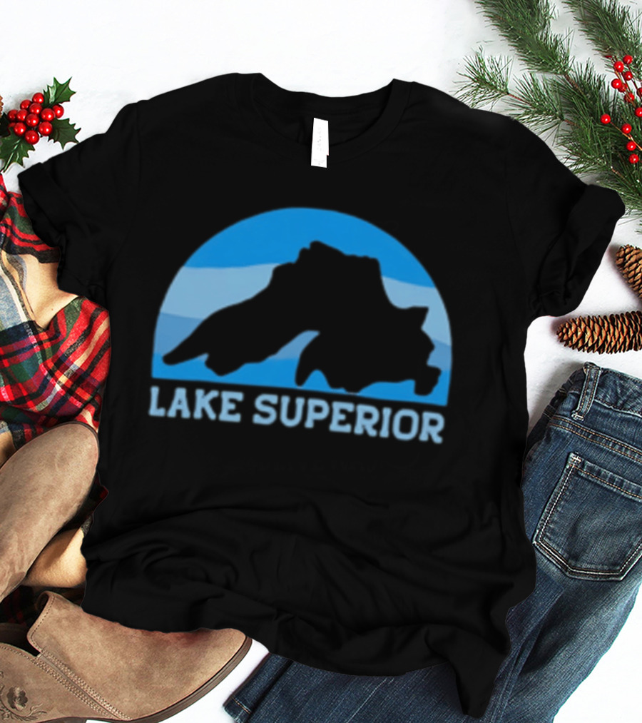 Lake Superior Blue Silhouette Arch T-Shirt
