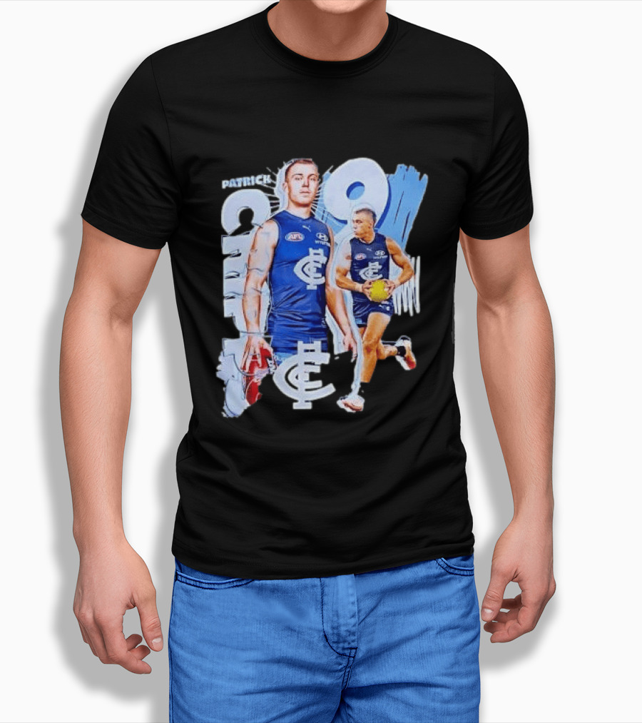 Patrick Cripps Carlton Blues AFL Star Number 9 T-Shirt