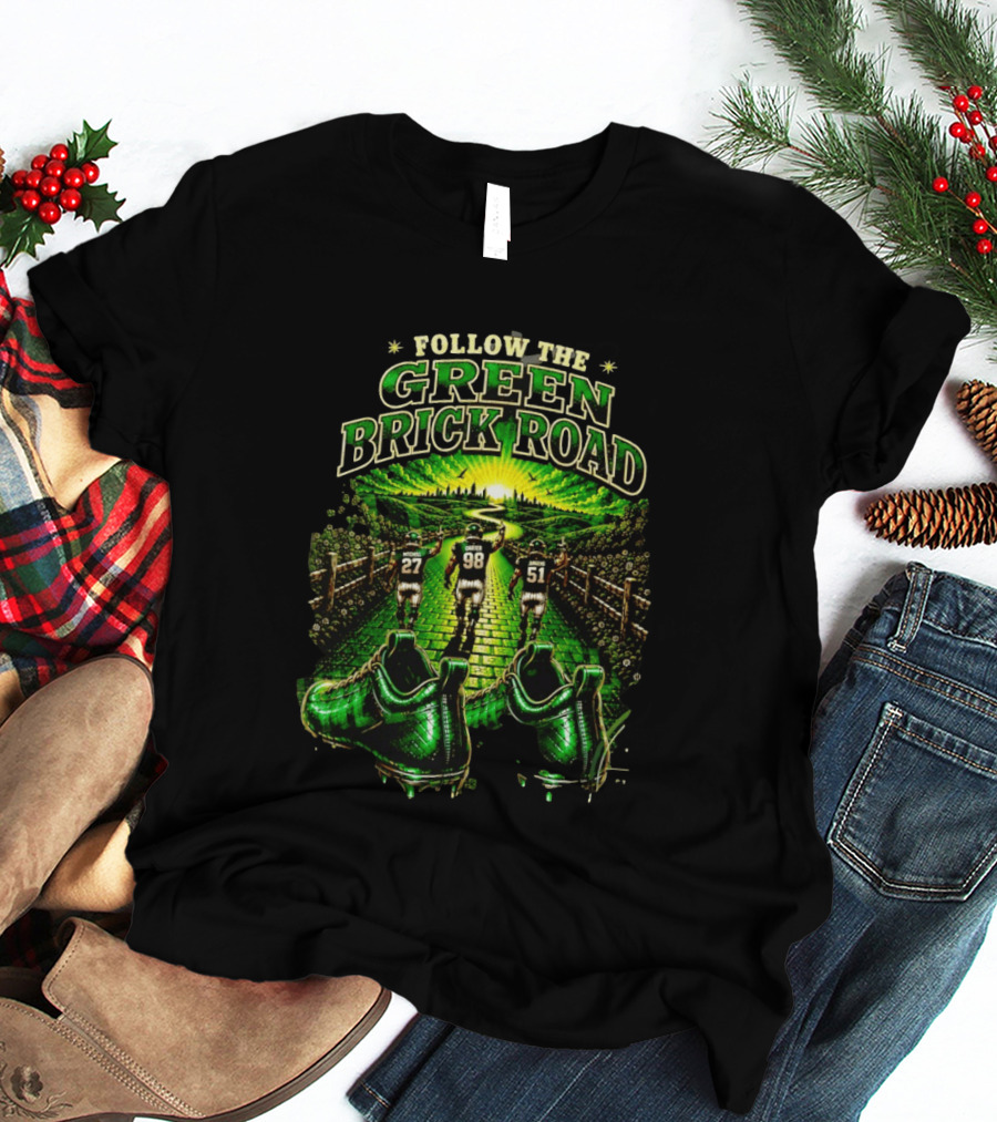 Philadelphia Eagles Follow The Green Brick Road Fantasy Football T-Shirt