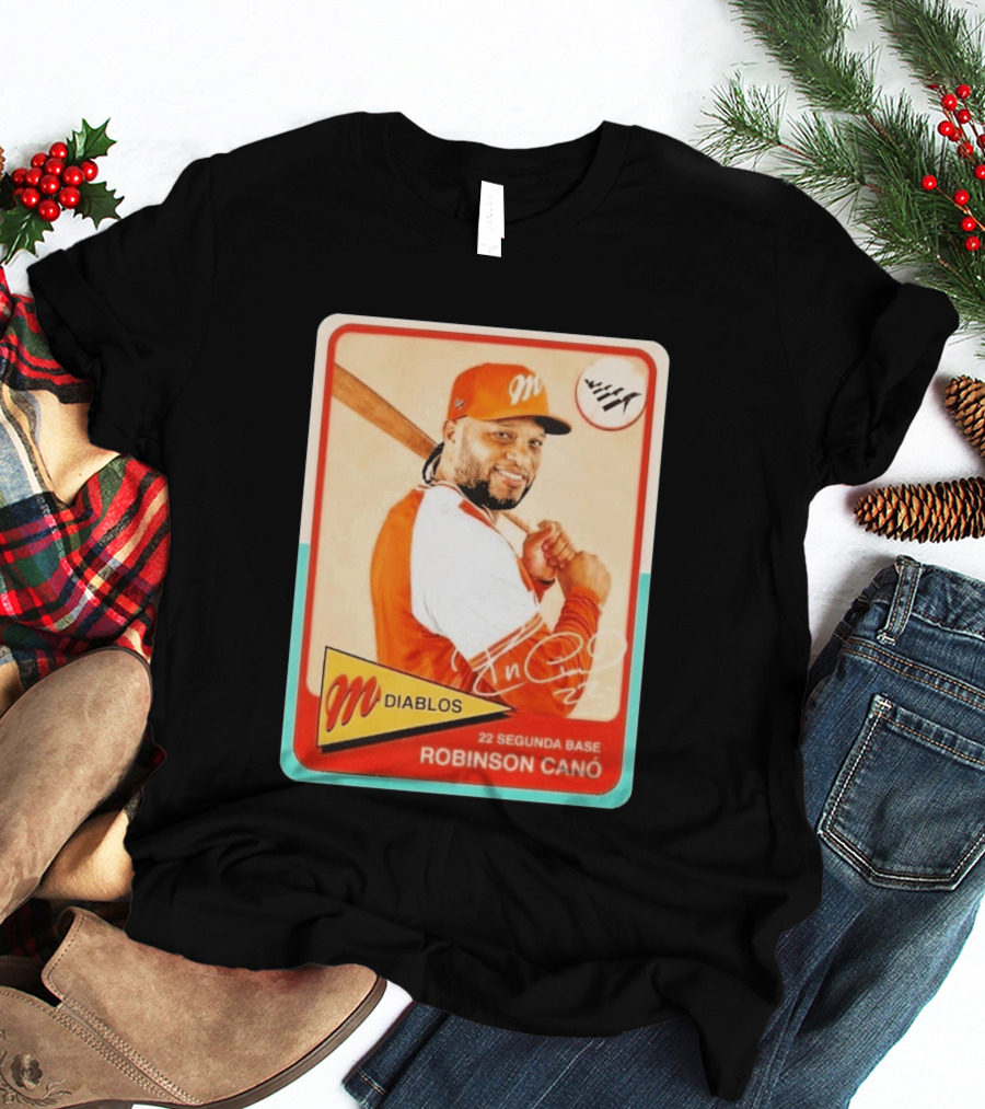 Robinson Canó Diablos 22 Segunda Base Baseball Card T-Shirt