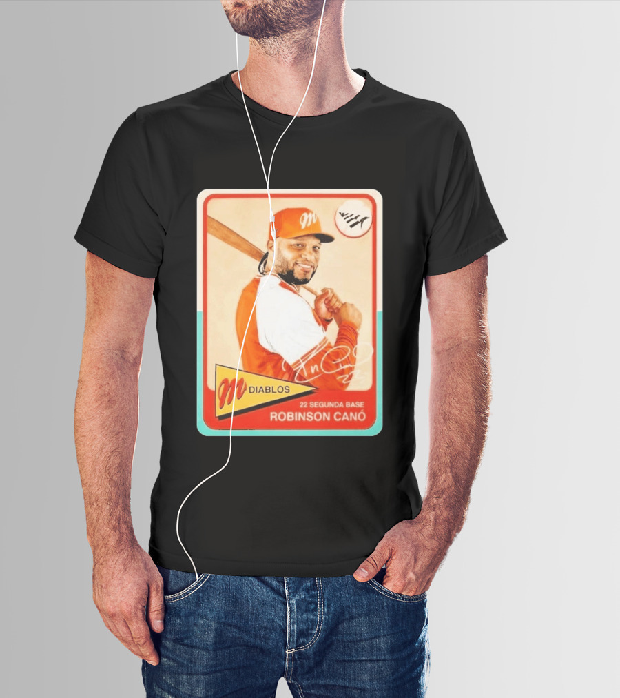 Robinson Canó Diablos 22 Segunda Base Baseball Card T-Shirt