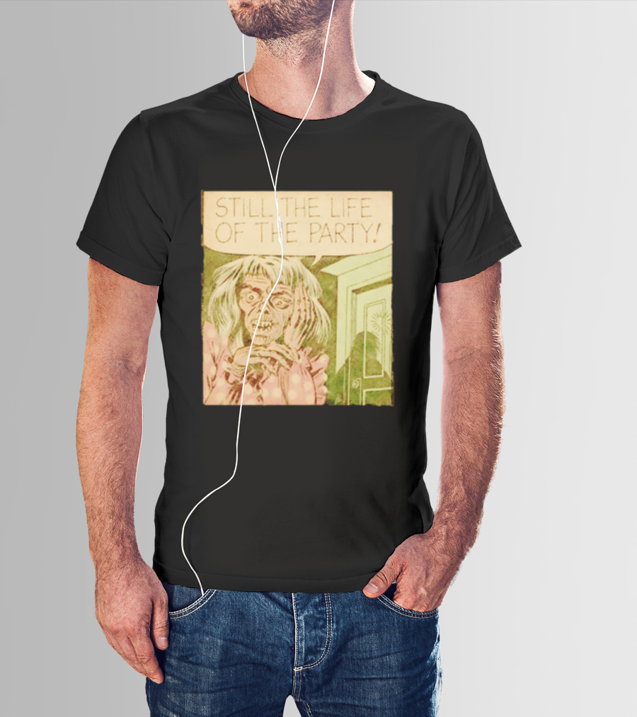Still The Life Of The Party Horror Comic Vintage Zombie Scene T-Shirt