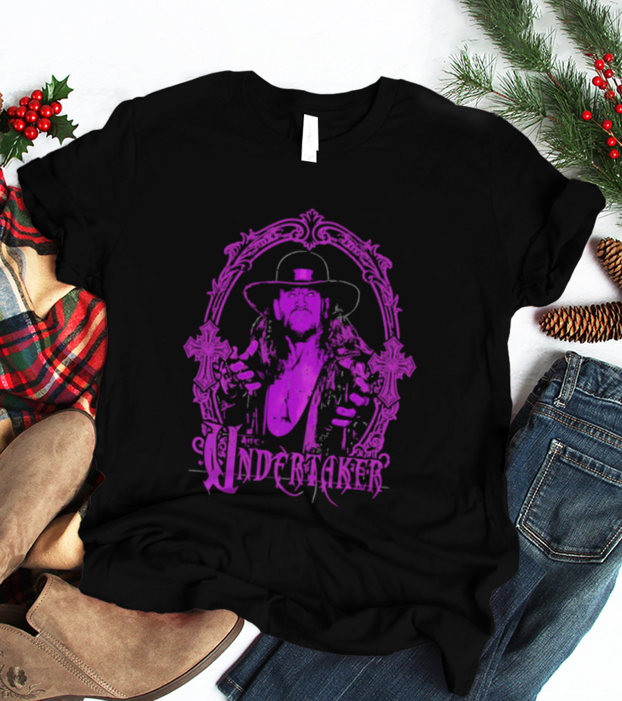 The Deadman Rising Undertaker WWE Mirror Frame T-Shirt
