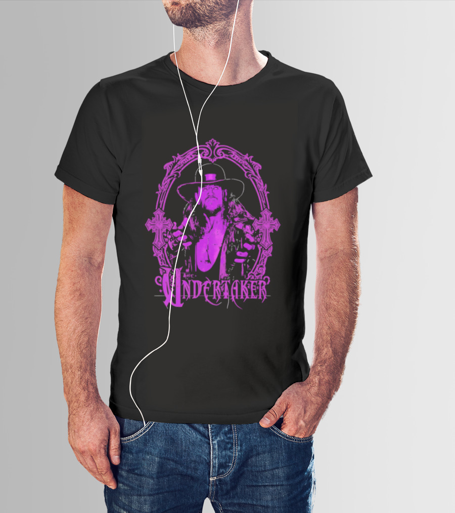 The Deadman Rising Undertaker WWE Mirror Frame T-Shirt