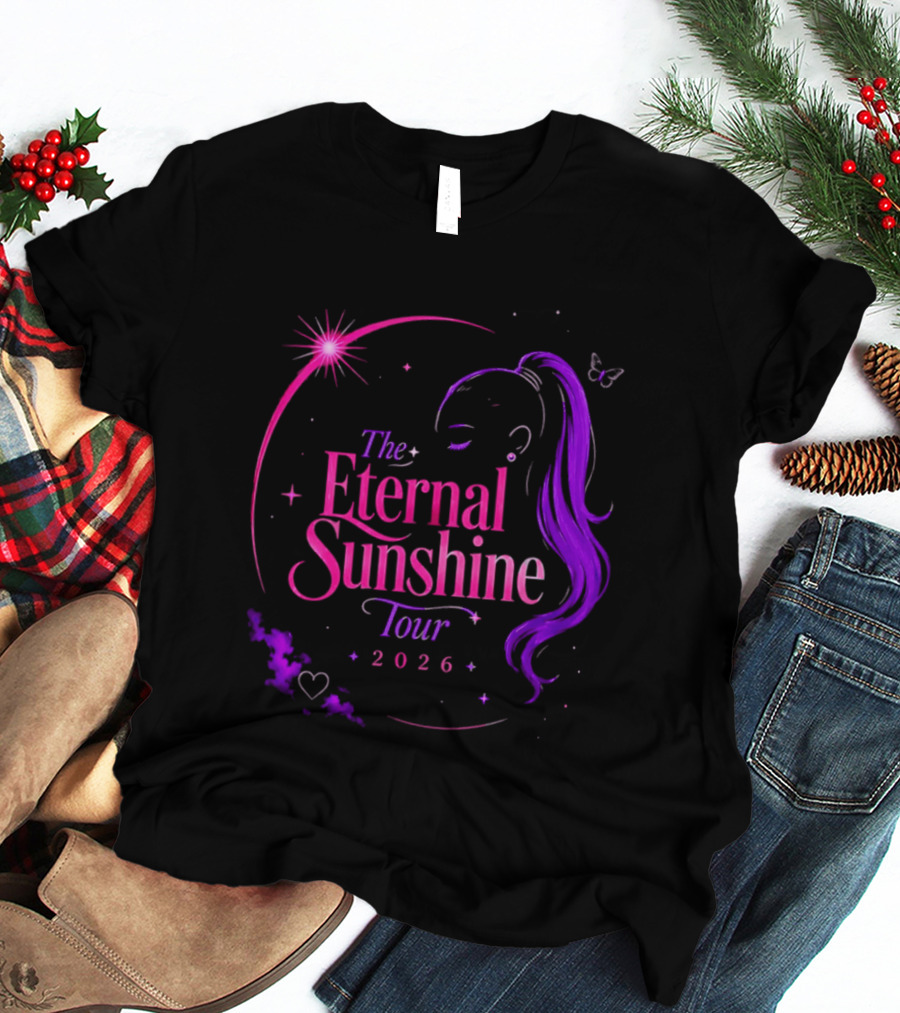 The Eternal Sunshine Tour 2026 Ariana Grande Purple Neon T-Shirt