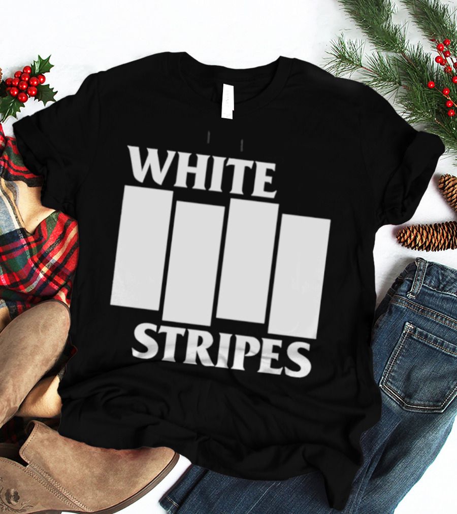 The White Stripes Band Name With Iconic Bar T-Shirt