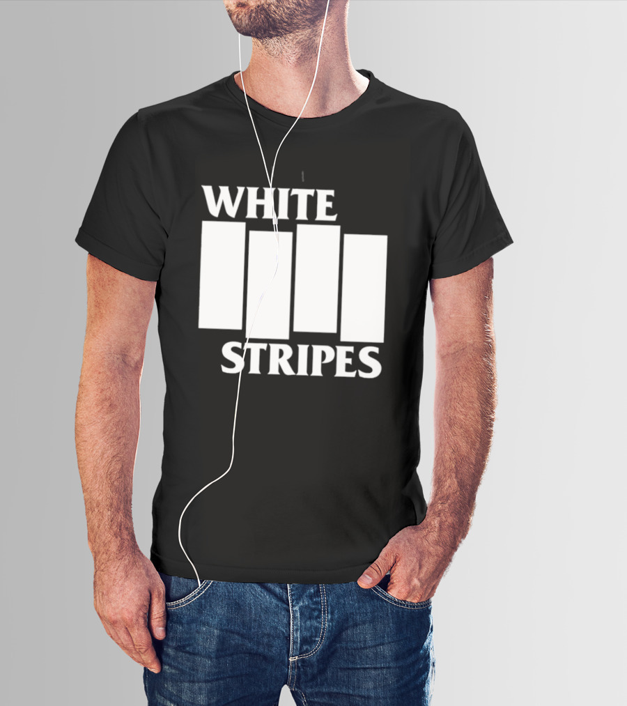 The White Stripes Band Name With Iconic Bar T-Shirt