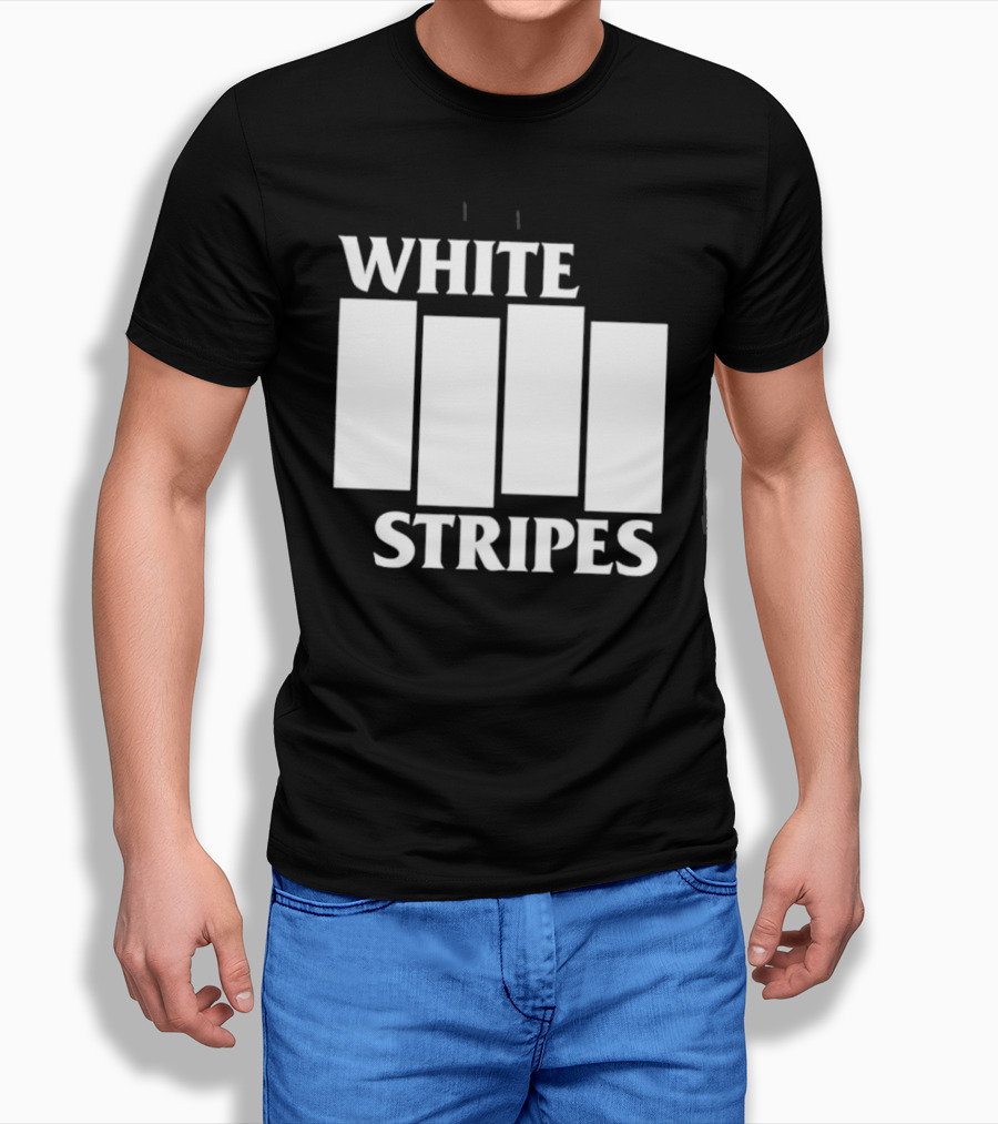 The White Stripes Band Name With Iconic Bar T-Shirt