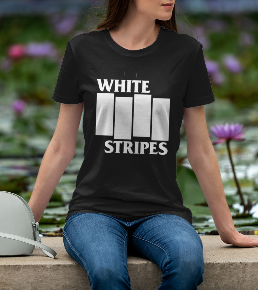 The White Stripes Band Name With Iconic Bar T-Shirt
