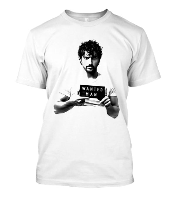 Boone Wanted Man Tour Shot 2026 Bold Typography Black And White T-Shirt