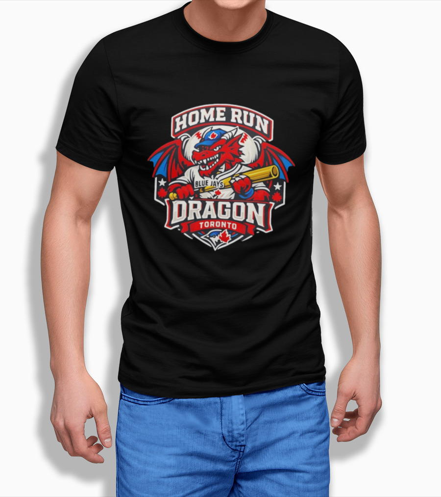 Toronto Blue Jays Home Run Dragon Toronto Royal Blue T-Shirt