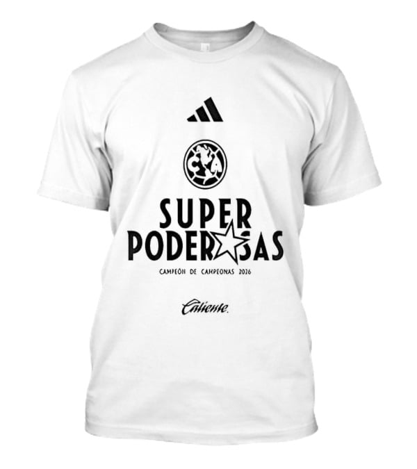 Adidas Club América Femenil Super Poderosas Campeón De Campeonas 2026 T-Shirt