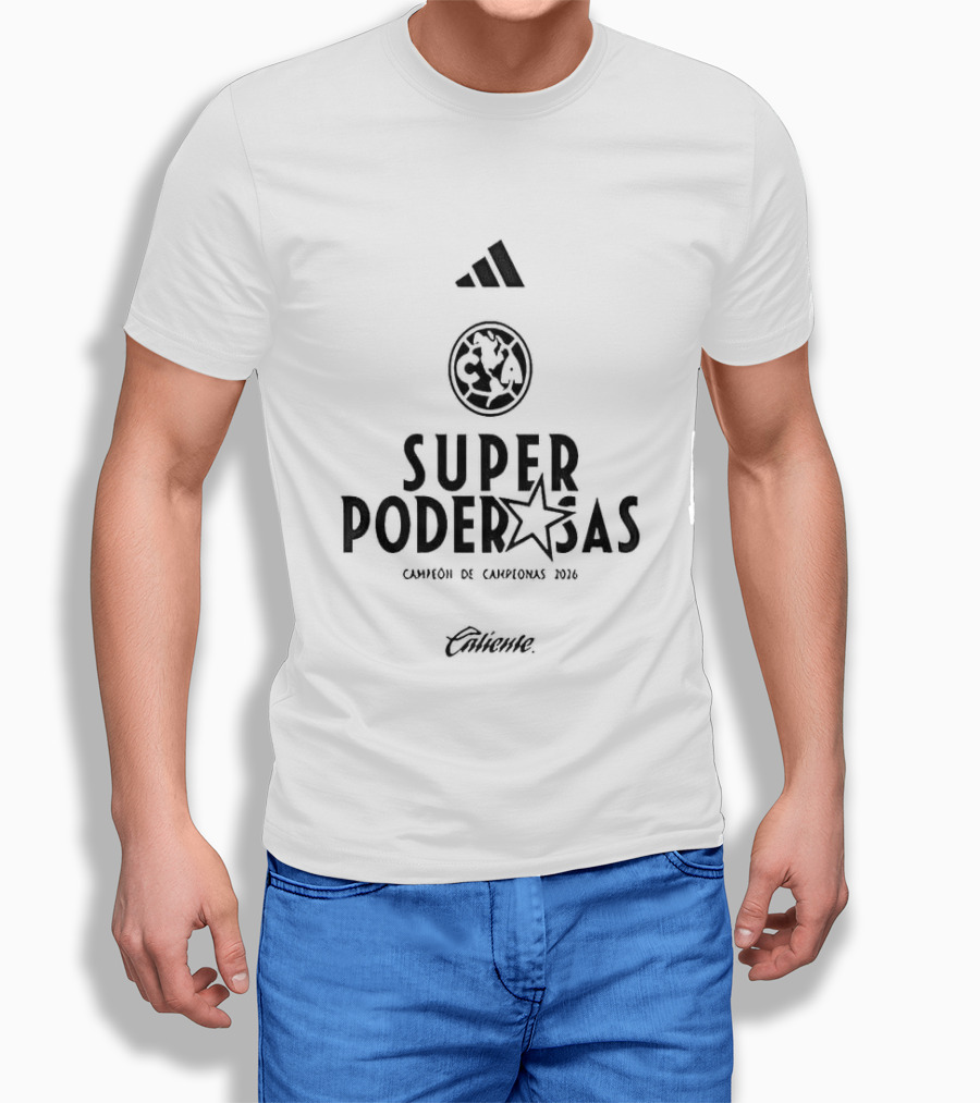 Adidas Club América Femenil Super Poderosas Campeón De Campeonas 2026 T-Shirt