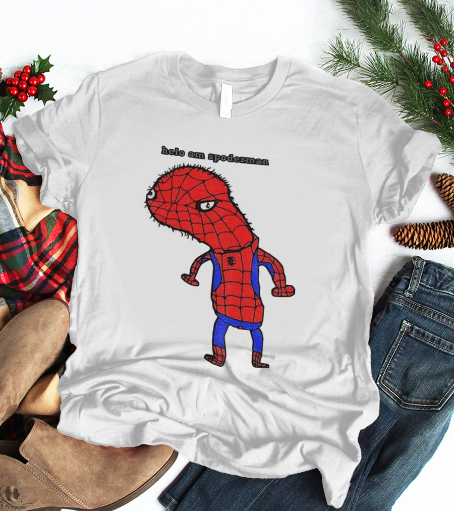 Helo Am Spoderman Spiderman Marvel Superhero Meme 2026 Comic Book T-Shirt