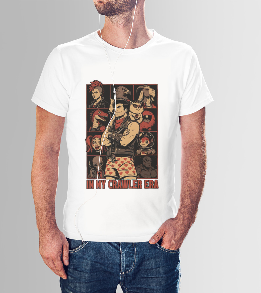 In My Crawler Era Retro Punk Characters And Animals T-Shirt