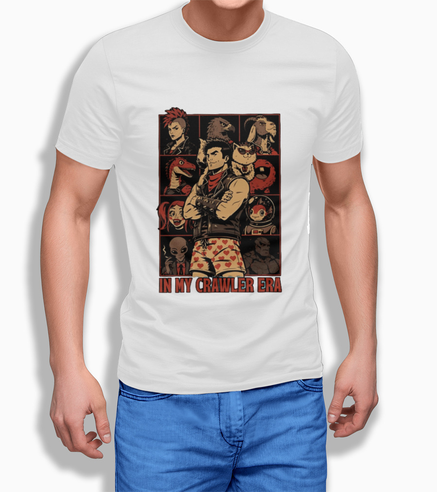 In My Crawler Era Retro Punk Characters And Animals T-Shirt