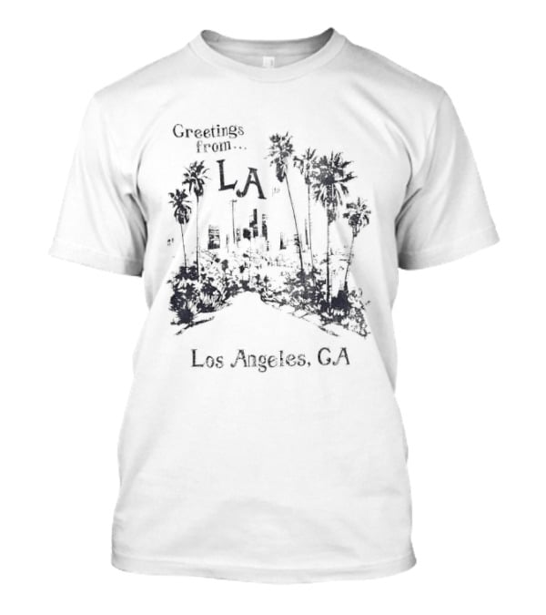 Greetings From LA City Los Angeles CA Palm Tree Scenery T-Shirt