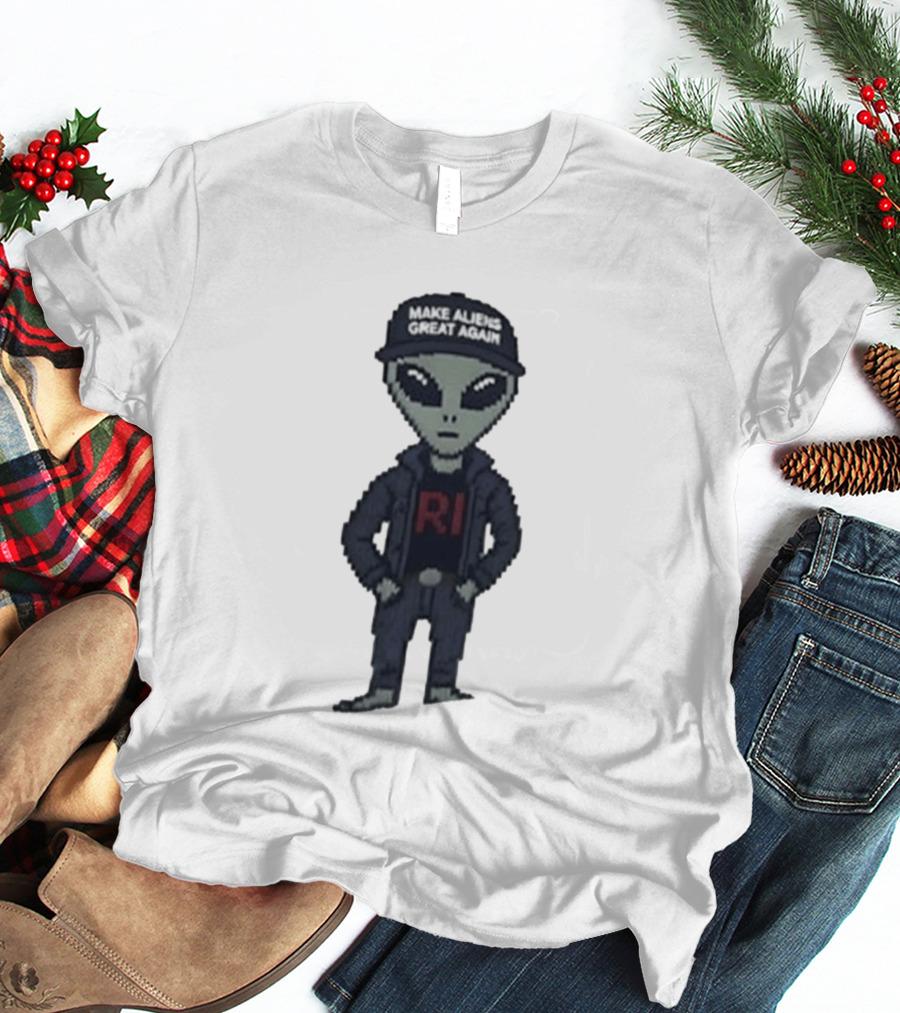 Make Aliens Great Again RI Pixel T-Shirt