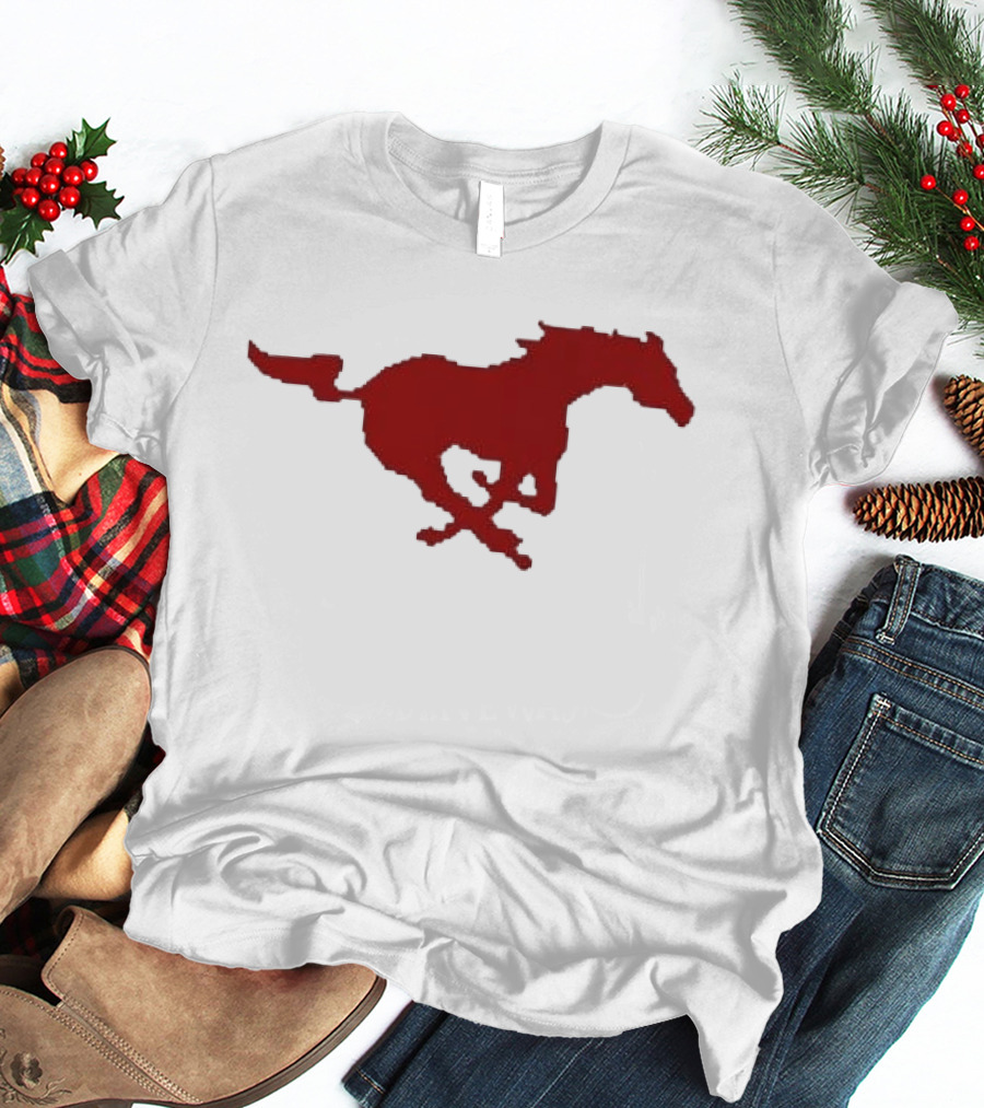 Mustang Red Galloping Horse T-Shirt