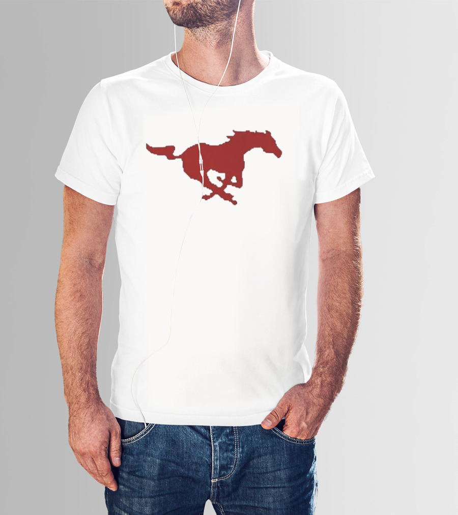 Mustang Red Galloping Horse T-Shirt