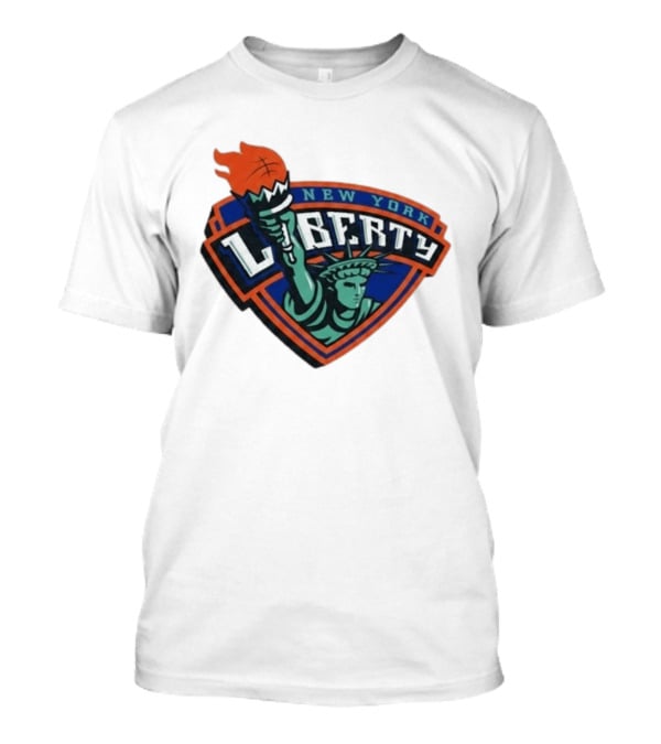 New York Liberty Leonie Fiebich Barclays Center Basketball Team T-Shirt