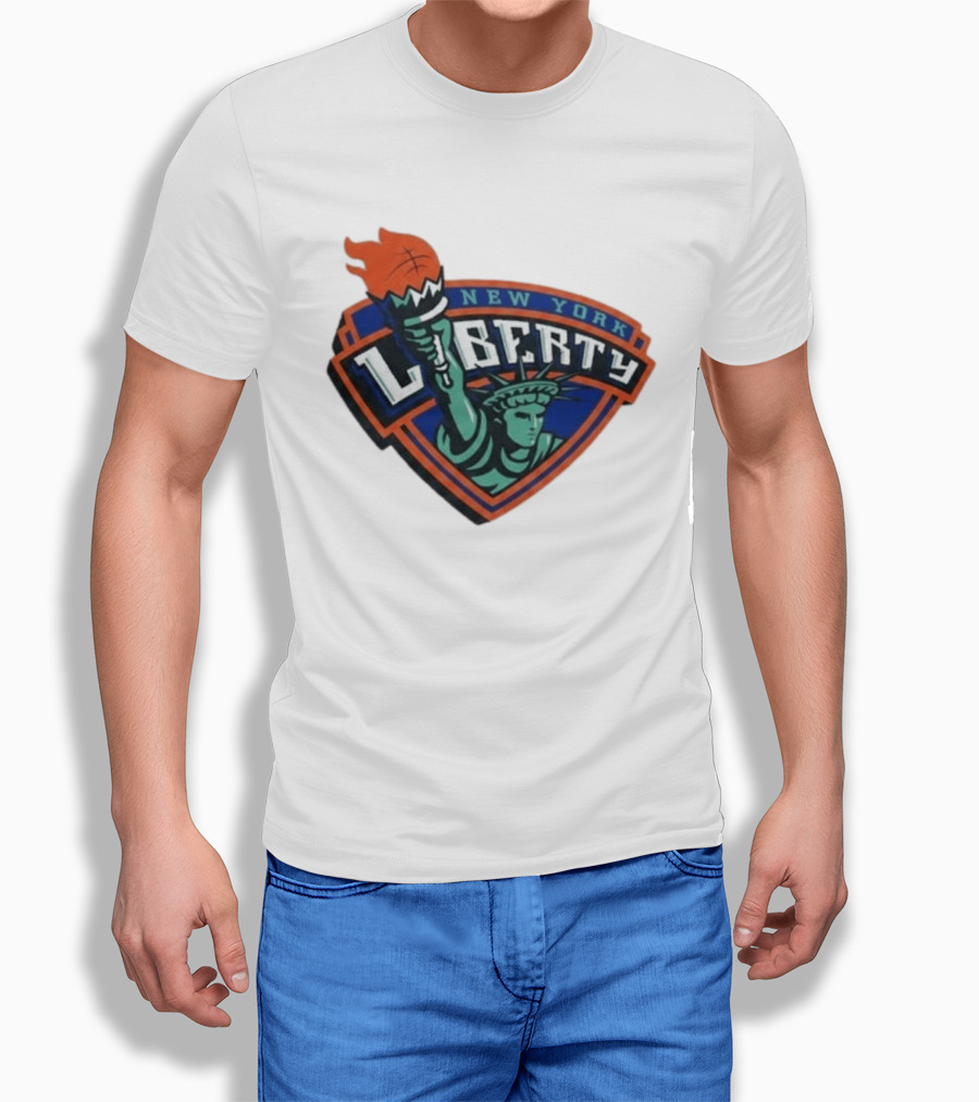 New York Liberty Leonie Fiebich Barclays Center Basketball Team T-Shirt