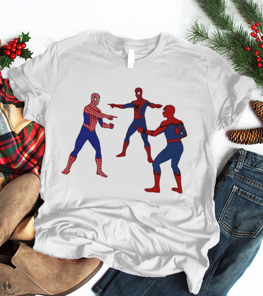 Spiderman Pointing Meme Marvel Superhero Comic Book Iconic Scene 2026 T-Shirt