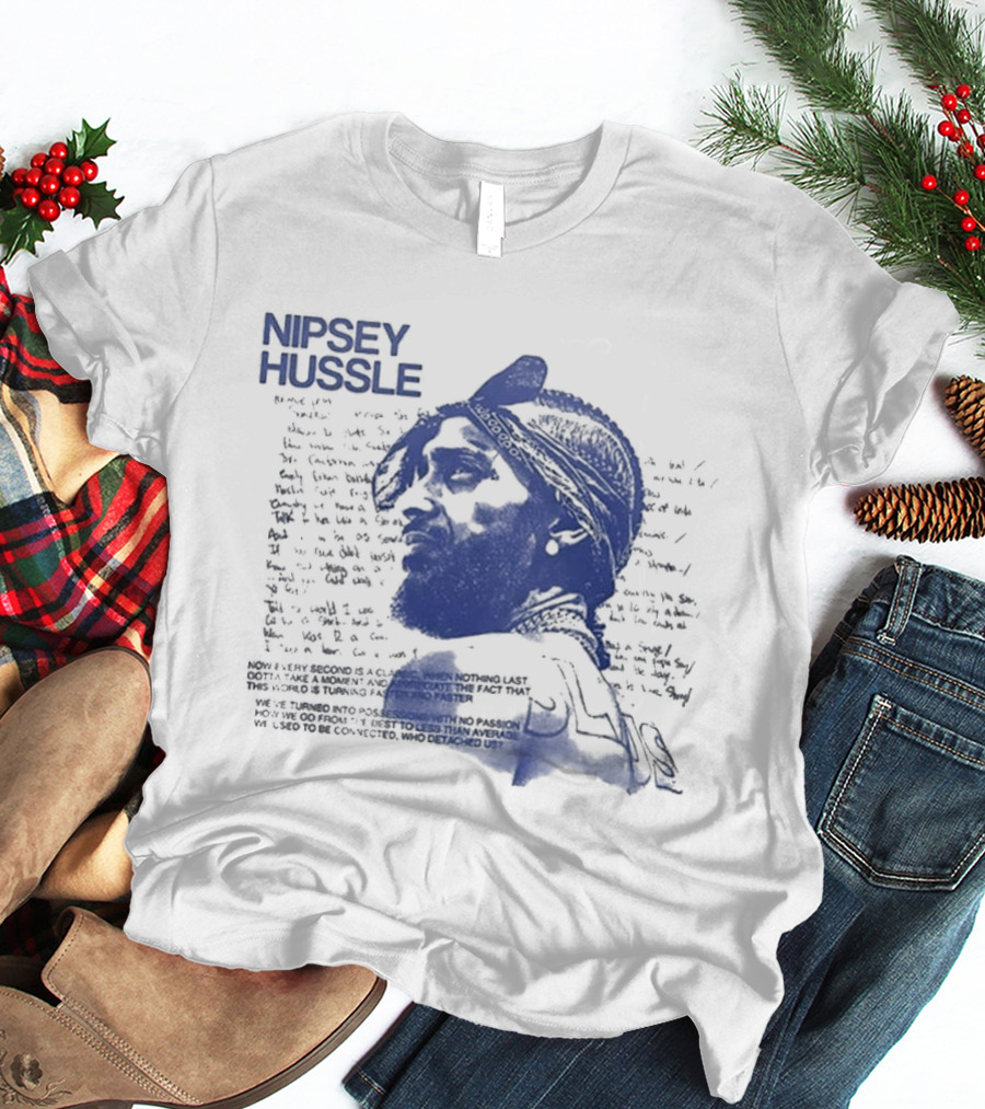 Nipsey Hussle Prolific Edition Blue Typography Profile T-Shirt