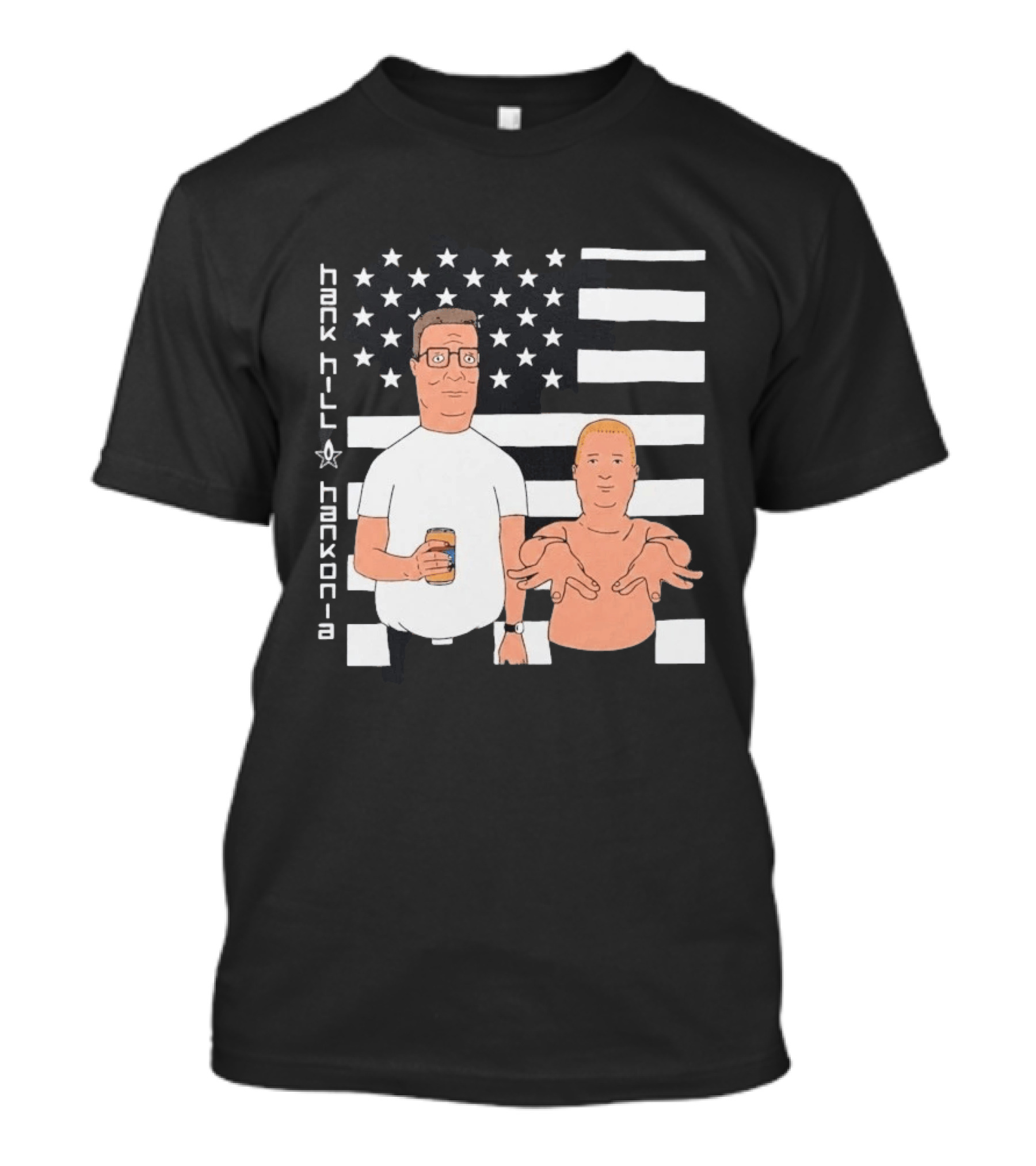 Hank Hill Hankonia American Flag Stars Stripes Characters T-Shirt