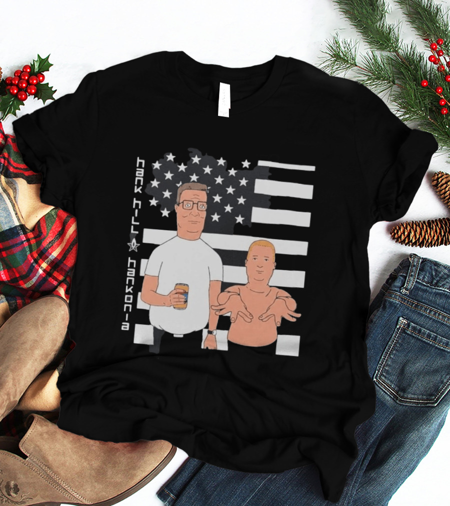Hank Hill Hankonia American Flag Stars Stripes Characters T-Shirt