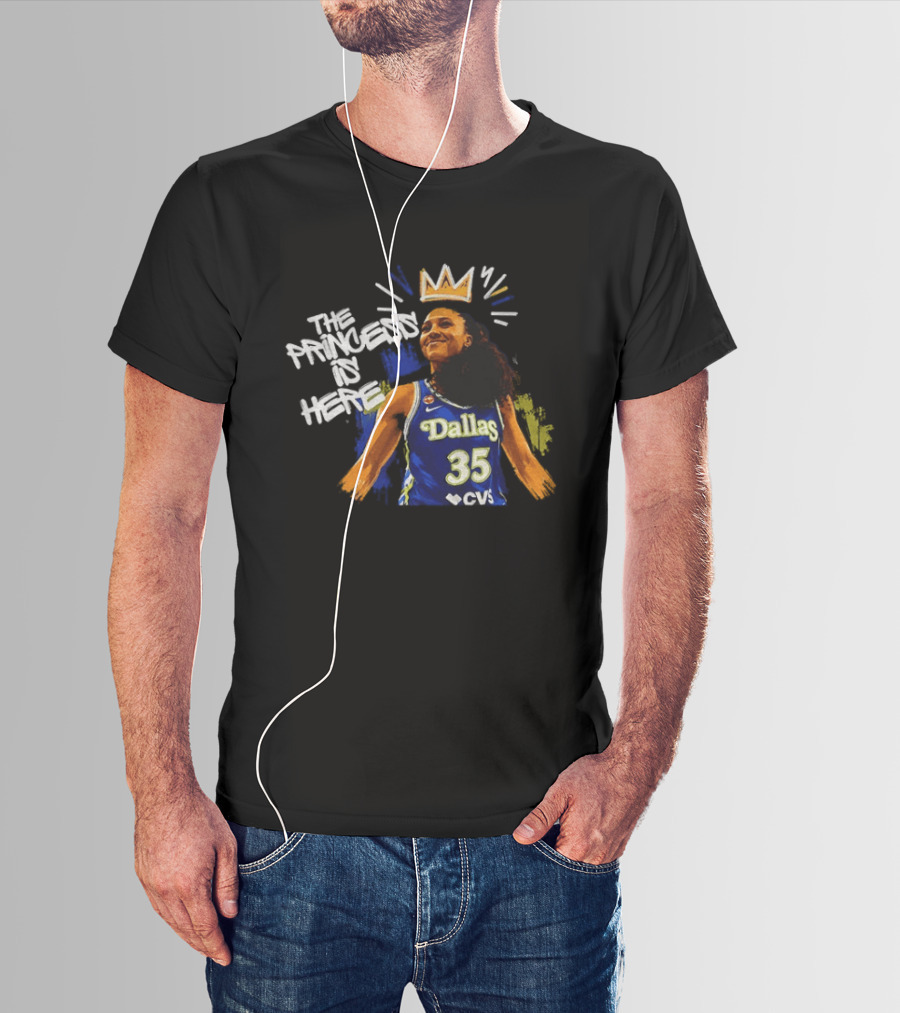 Azzi Fudd Dallas Wings The Princess Is Here Basketball Player 35 T-Shirt