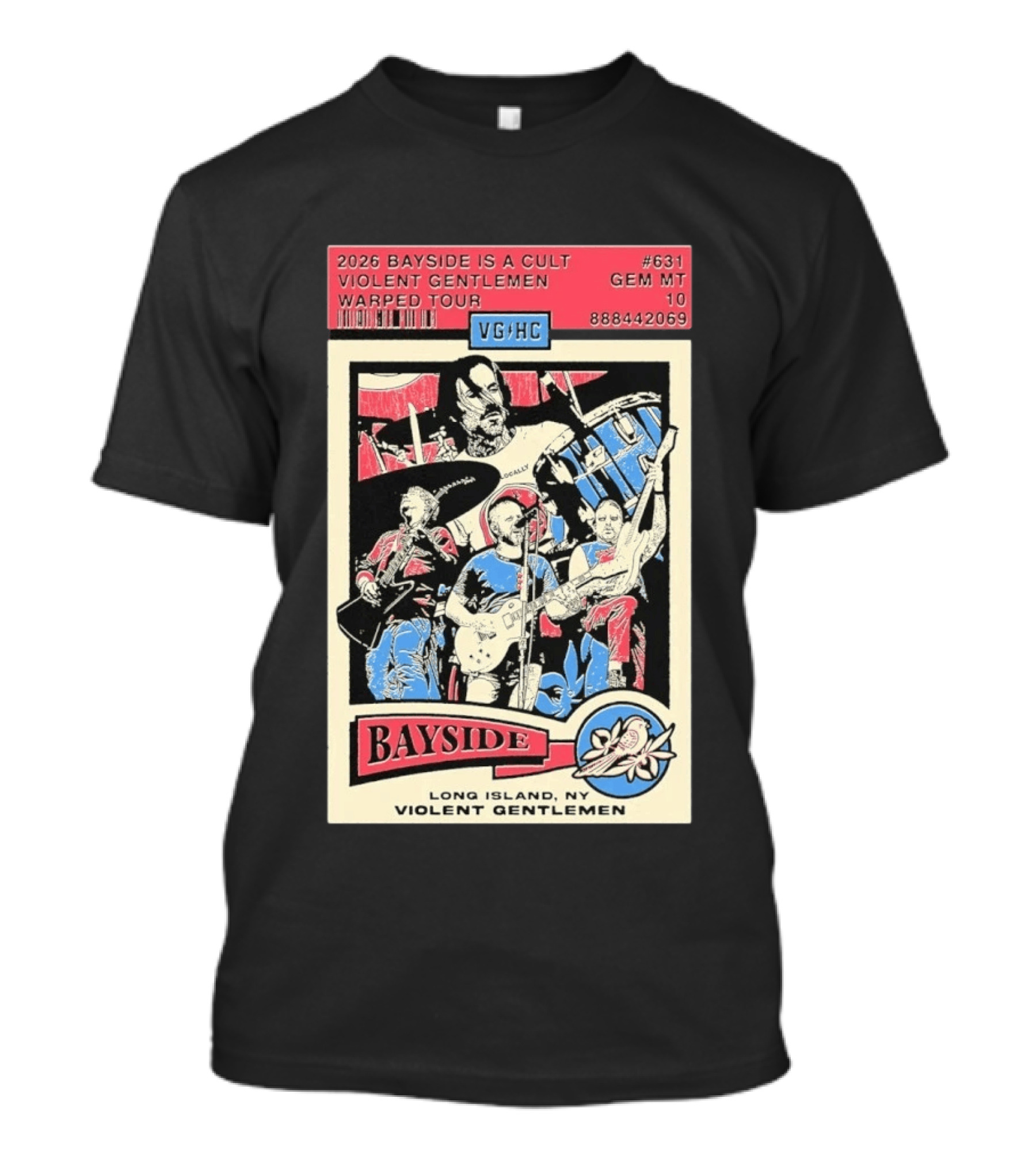 2026 Bayside Is A Cult Violent Gentlemen Warped Tour Long Island NY T-Shirt